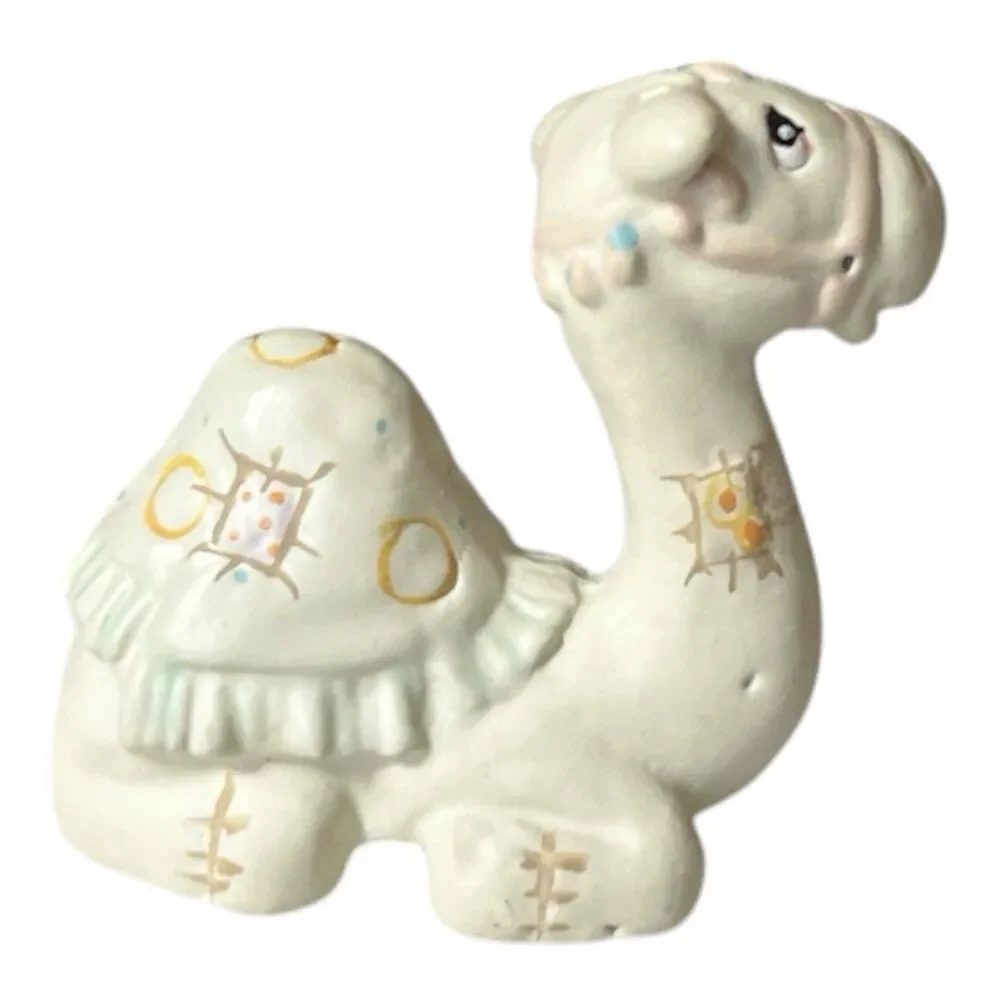 Vintage Enesco Precious Moments Nativity Pewter Camel Cow Donkey 1982 1.25x1.25